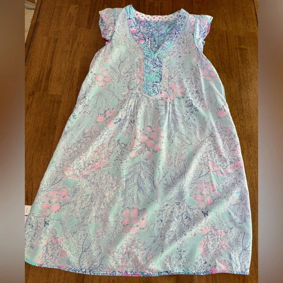 Lilly Pulitzer Joan Tunic Dress SZ S Blue Ibiza Now You Sea Me - Picture 12 of 15